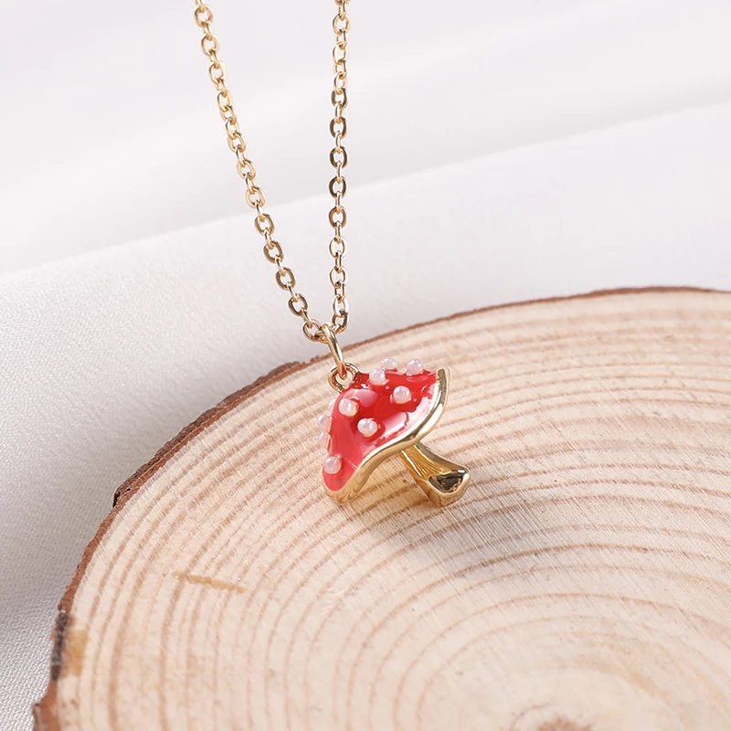 Makersland Unique Mushroom Necklace For Women Cute Mushroom Pendant Jewelry Gifts Fashion Chain Necklaces For Girls Wholesale Makersland Unique Mushroom Necklace For Women Cute Mushroom Pendant Jewelry Gifts Fashion Chain Necklaces For Girls Wholesale