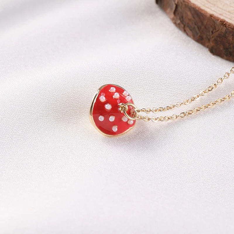 Makersland Unique Mushroom Necklace For Women Cute Mushroom Pendant Jewelry Gifts Fashion Chain Necklaces For Girls Wholesale Makersland Unique Mushroom Necklace For Women Cute Mushroom Pendant Jewelry Gifts Fashion Chain Necklaces For Girls Wholesale