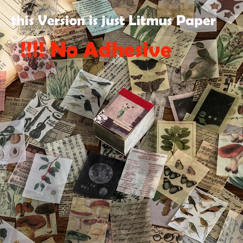 366pcs Scrapbook Paper Craft Vintage Scrapbooking Paper Art Junk Journal Supplies Deco Sticker Natural Collection Material Paper