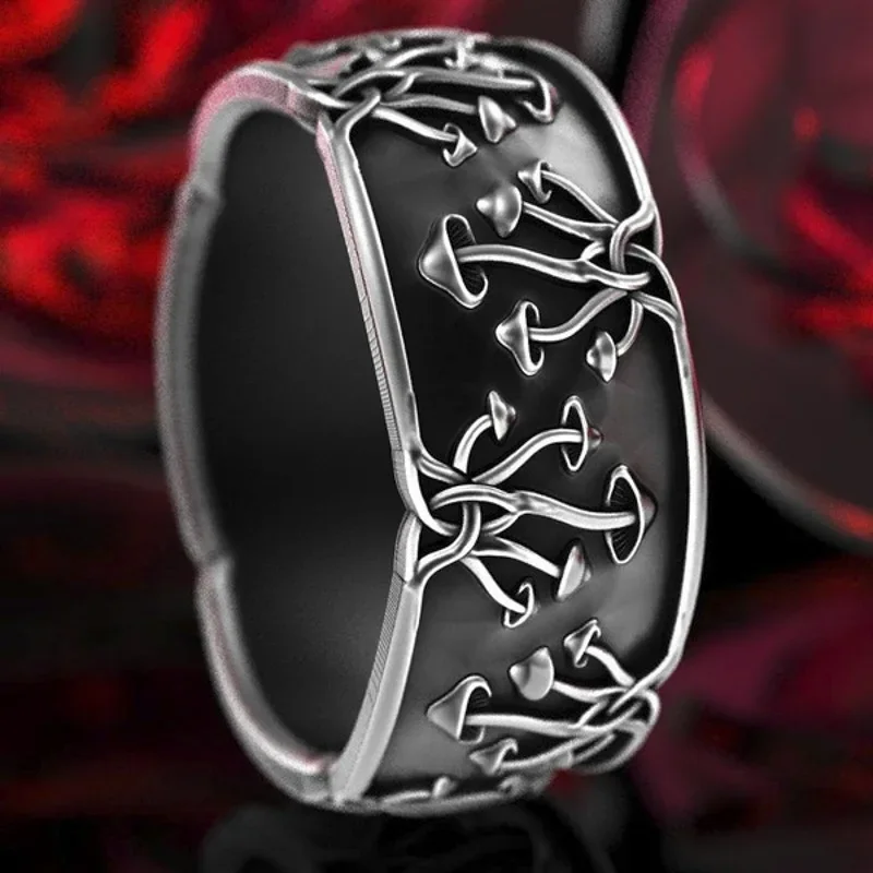 Men's Fashionable Retro Style Ring with Small Mushroom Shape and Halloween Theme Men's Fashionable Retro Style Ring with Small Mushroom Shape and Halloween Theme
