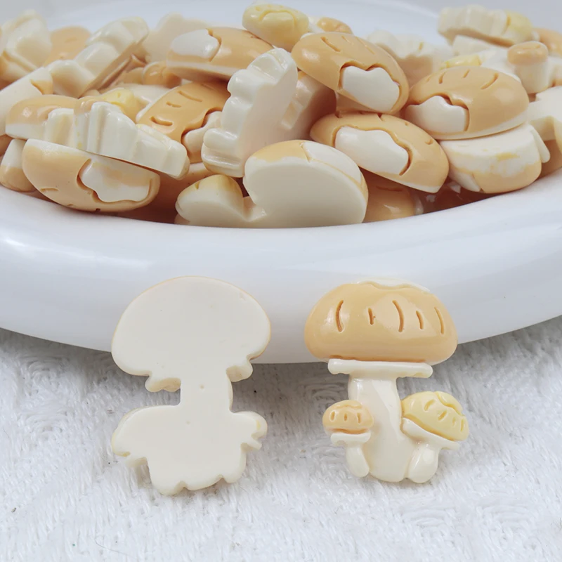 10/100PCS Rural Mushroom Series Children Resin Craft Ornament DIY Jewelry Decor Accessories Art Handwork Flatback Patch Material