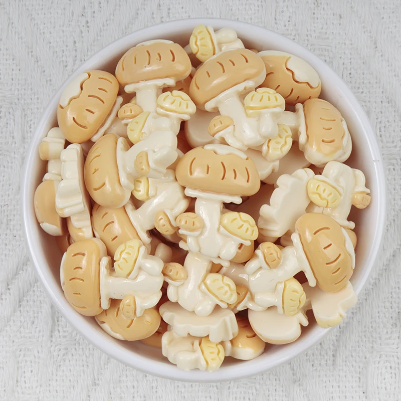 10/100PCS Rural Mushroom Series Children Resin Craft Ornament DIY Jewelry Decor Accessories Art Handwork Flatback Patch Material