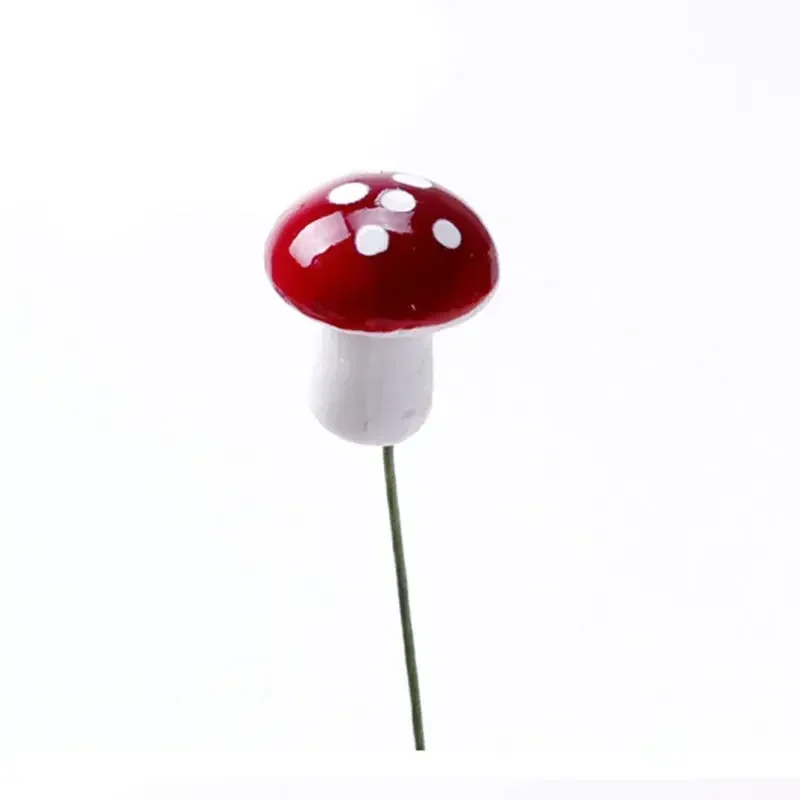 50pcs Mini Mushroom Miniature Model Artificial Garden Moss Resin Craft Decoration Piles Home Garden Supplies Craft