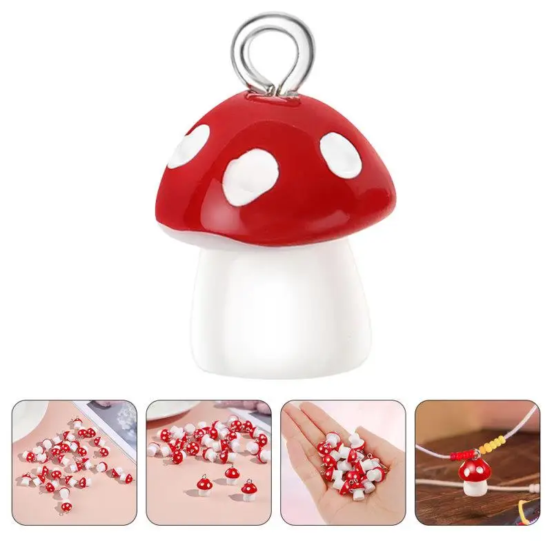 20 Pcs Mushroom Pendant Charms for Earring Making Earrings Bulk Jewelry Mushrooms