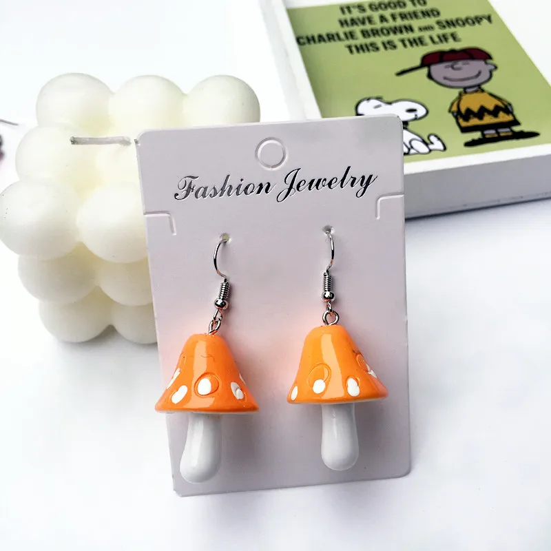 Cute Acrylic Mushroom Earrings for Girl Women Colorful Drop Earring Children Jewelry Birthday Gift Cute Acrylic Mushroom Earrings for Girl Women Colorful Drop Earring Children Jewelry Birthday Gift