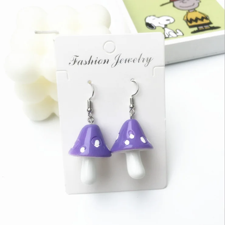 Cute Acrylic Mushroom Earrings for Girl Women Colorful Drop Earring Children Jewelry Birthday Gift Cute Acrylic Mushroom Earrings for Girl Women Colorful Drop Earring Children Jewelry Birthday Gift