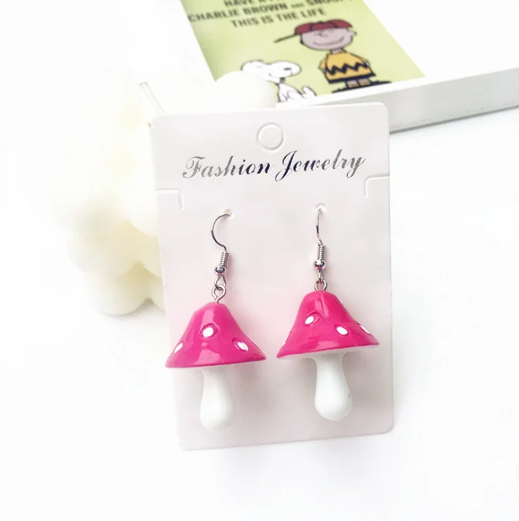 Cute Acrylic Mushroom Earrings for Girl Women Colorful Drop Earring Children Jewelry Birthday Gift Cute Acrylic Mushroom Earrings for Girl Women Colorful Drop Earring Children Jewelry Birthday Gift