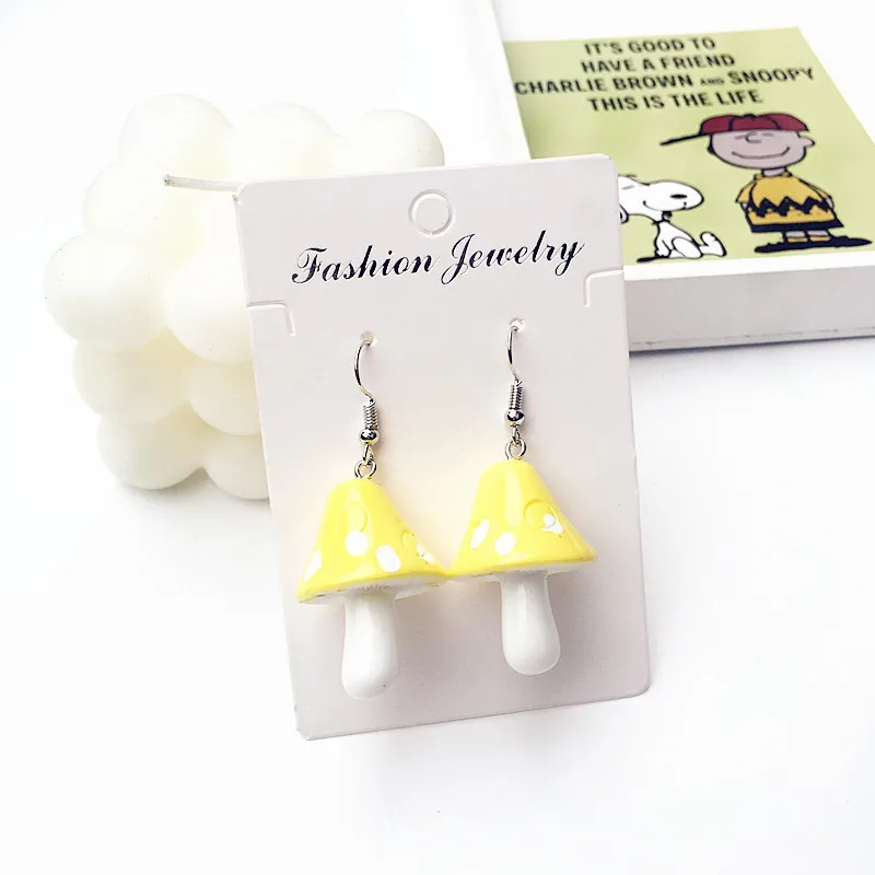 Cute Acrylic Mushroom Earrings for Girl Women Colorful Drop Earring Children Jewelry Birthday Gift Cute Acrylic Mushroom Earrings for Girl Women Colorful Drop Earring Children Jewelry Birthday Gift
