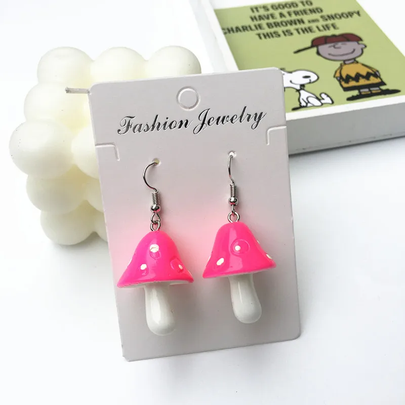 Cute Acrylic Mushroom Earrings for Girl Women Colorful Drop Earring Children Jewelry Birthday Gift Cute Acrylic Mushroom Earrings for Girl Women Colorful Drop Earring Children Jewelry Birthday Gift