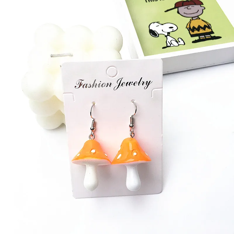 Cute Acrylic Mushroom Earrings for Girl Women Colorful Drop Earring Children Jewelry Birthday Gift Cute Acrylic Mushroom Earrings for Girl Women Colorful Drop Earring Children Jewelry Birthday Gift