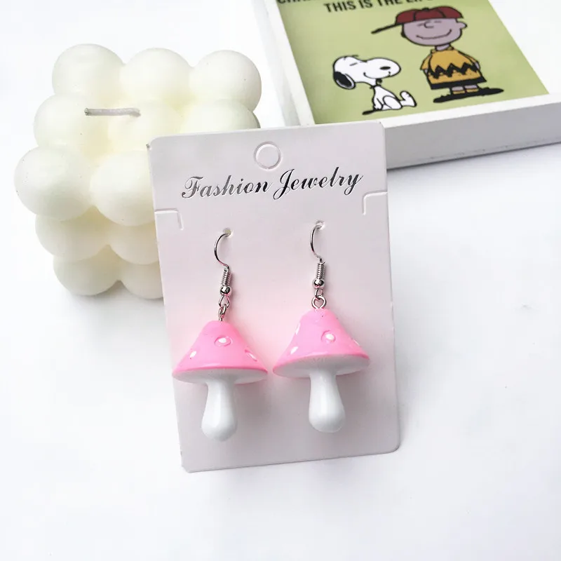 Cute Acrylic Mushroom Earrings for Girl Women Colorful Drop Earring Children Jewelry Birthday Gift Cute Acrylic Mushroom Earrings for Girl Women Colorful Drop Earring Children Jewelry Birthday Gift