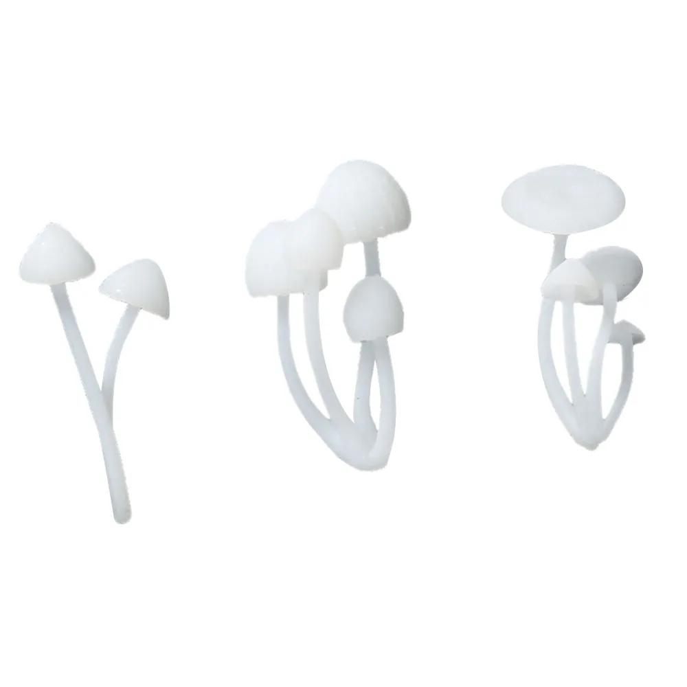 3Pcs Mix Style Crystal Epoxy Mini Mushroom Modeling Epoxy Mold DIY Crafts Filling Supplies UV Accessories Decoration