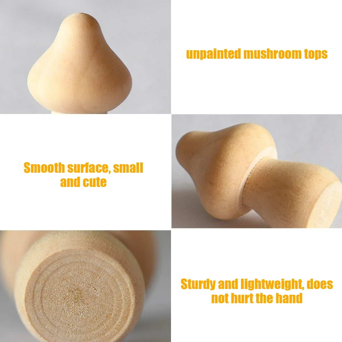 10/20 pcs Unfinished Wooden Mushrooms DIY Natural Craft Kit Multi Shape Mushroom Art Doodling Handmade Decor Materials