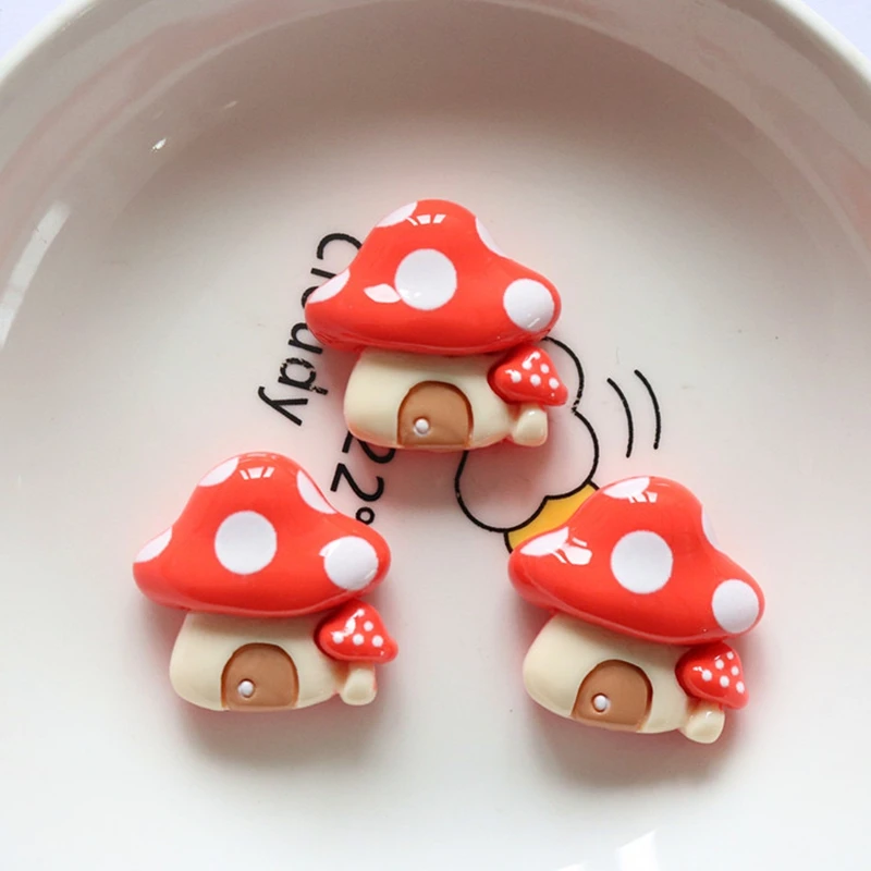 10Pcs New Cute Fruit Trees, Mushrooms, Flowers Series Resin Flatback Ornament Jewelry Making Manicure Hairwear Accessorie 10Pcs New Cute Fruit Trees, Mushrooms, Flowers Series Resin Flatback Ornament Jewelry Making Manicure Hairwear Accessorie