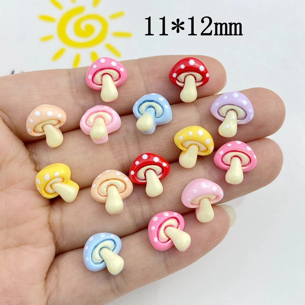 30Pcs New Cute Resin Small Mushroom Flat Back Ornament Jewelry Making Manicure Hairwear Accessorie 30Pcs New Cute Resin Small Mushroom Flat Back Ornament Jewelry Making Manicure Hairwear Accessorie