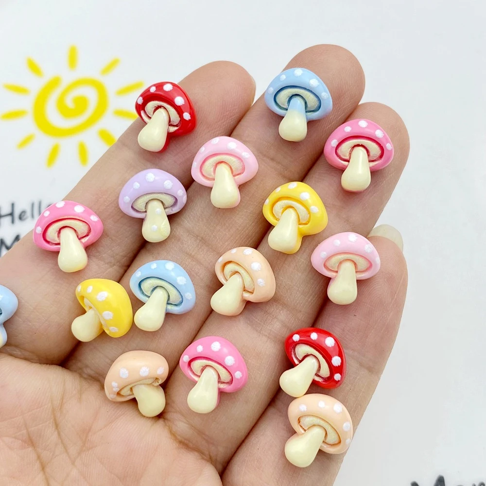 30Pcs New Cute Resin Small Mushroom Flat Back Ornament Jewelry Making Manicure Hairwear Accessorie 30Pcs New Cute Resin Small Mushroom Flat Back Ornament Jewelry Making Manicure Hairwear Accessorie