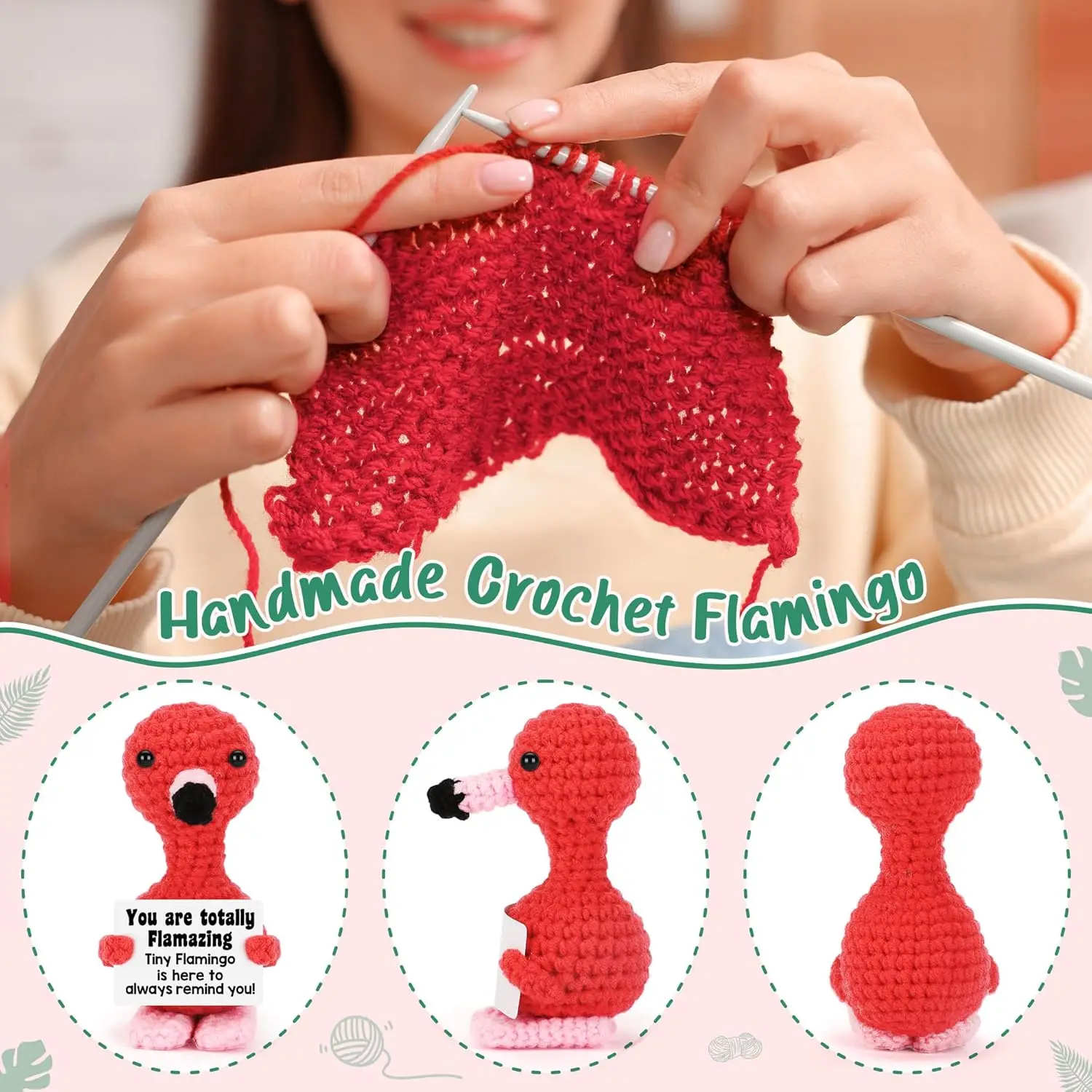 Positive Energy Crochet Doll Pocket Hug Handmade Knitted Plush Potato Plant Avocado Bee Turtle Duck Funny Emotional Support Gift