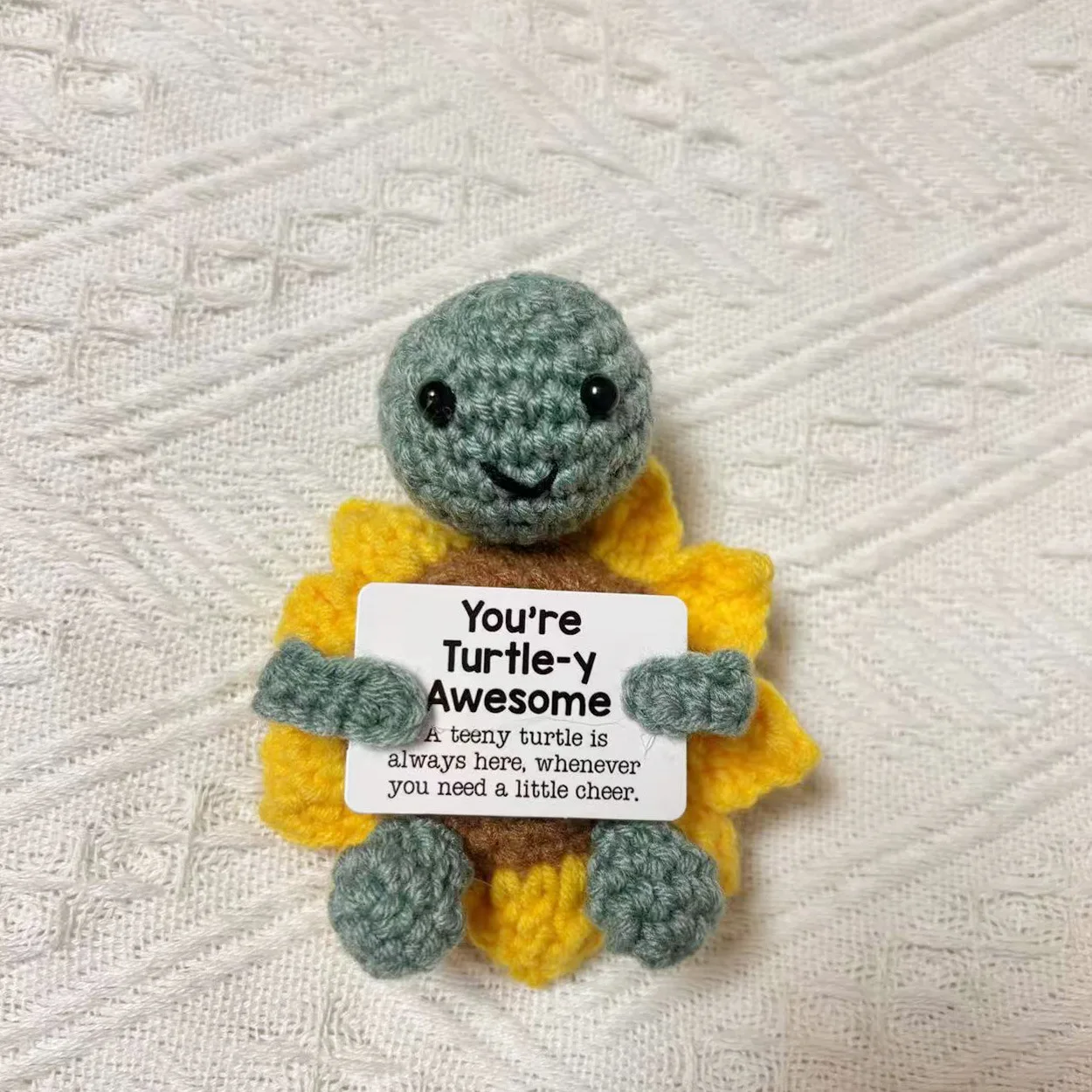 New Positive Crochet Cat Doll Cute Emotional Support Pineapple Desktop Ornament Emotional Inspirational Support Gift for Women