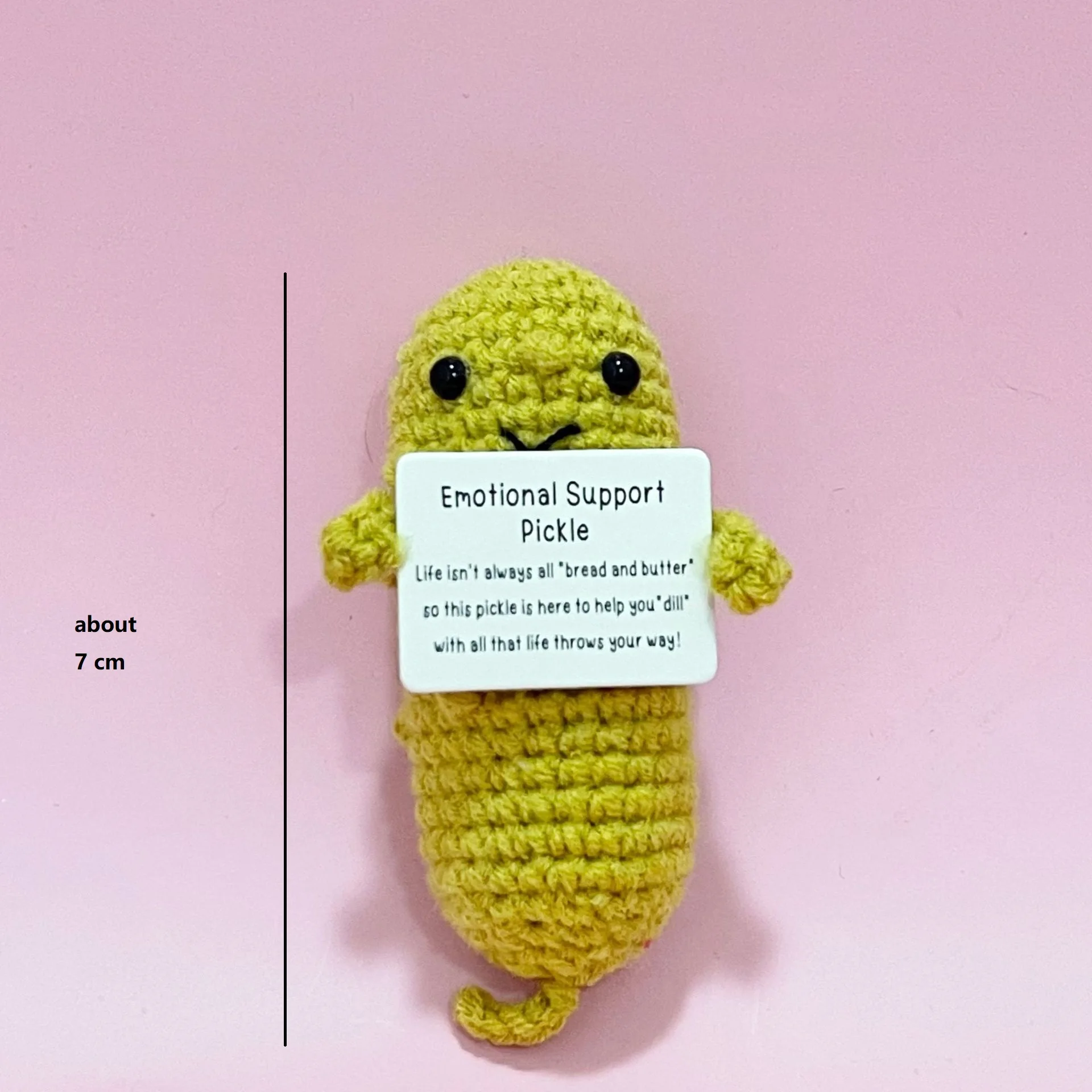 Positive Energy Potato Hug Pocket Mini Handmade Plush Wool Knitting Doll with Card Funny Christams Gift Home Room Decoration