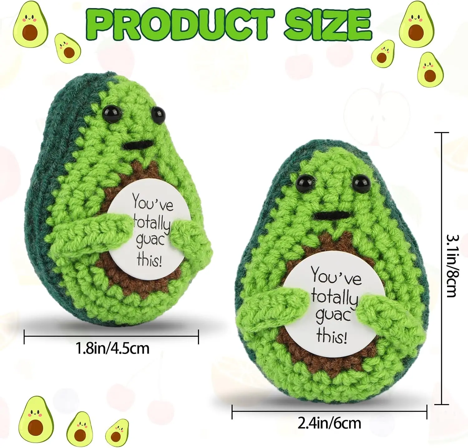 Positive Energy Pocket Hug Crochet Doll, Mini Handmade Knitted Plush Potato Turtle Vegetable Duck Funny Support Gift with Card Positive Energy Pocket Hug Crochet Doll, Mini Handmade Knitted Plush Potato Turtle Vegetable Duck Funny Support Gift with Card