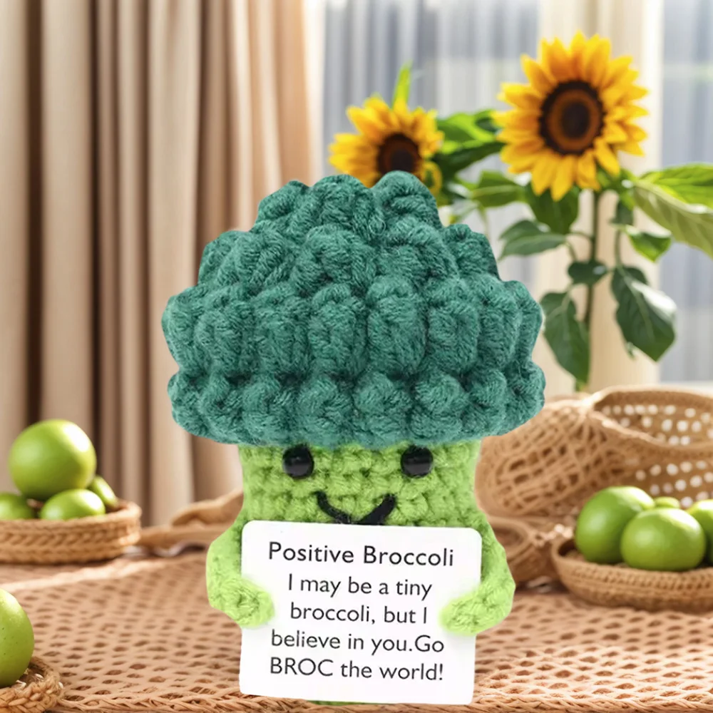 Positive Energy Pocket Hug Crochet Doll, Mini Handmade Knitted Plush Potato Turtle Vegetable Duck Funny Support Gift with Card Positive Energy Pocket Hug Crochet Doll, Mini Handmade Knitted Plush Potato Turtle Vegetable Duck Funny Support Gift with Card