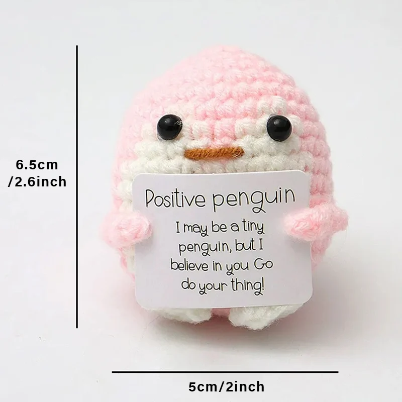 Positive Energy Pocket Hug Crochet Doll, Mini Handmade Knitted Plush Potato Turtle Vegetable Duck Funny Support Gift with Card Positive Energy Pocket Hug Crochet Doll, Mini Handmade Knitted Plush Potato Turtle Vegetable Duck Funny Support Gift with Card