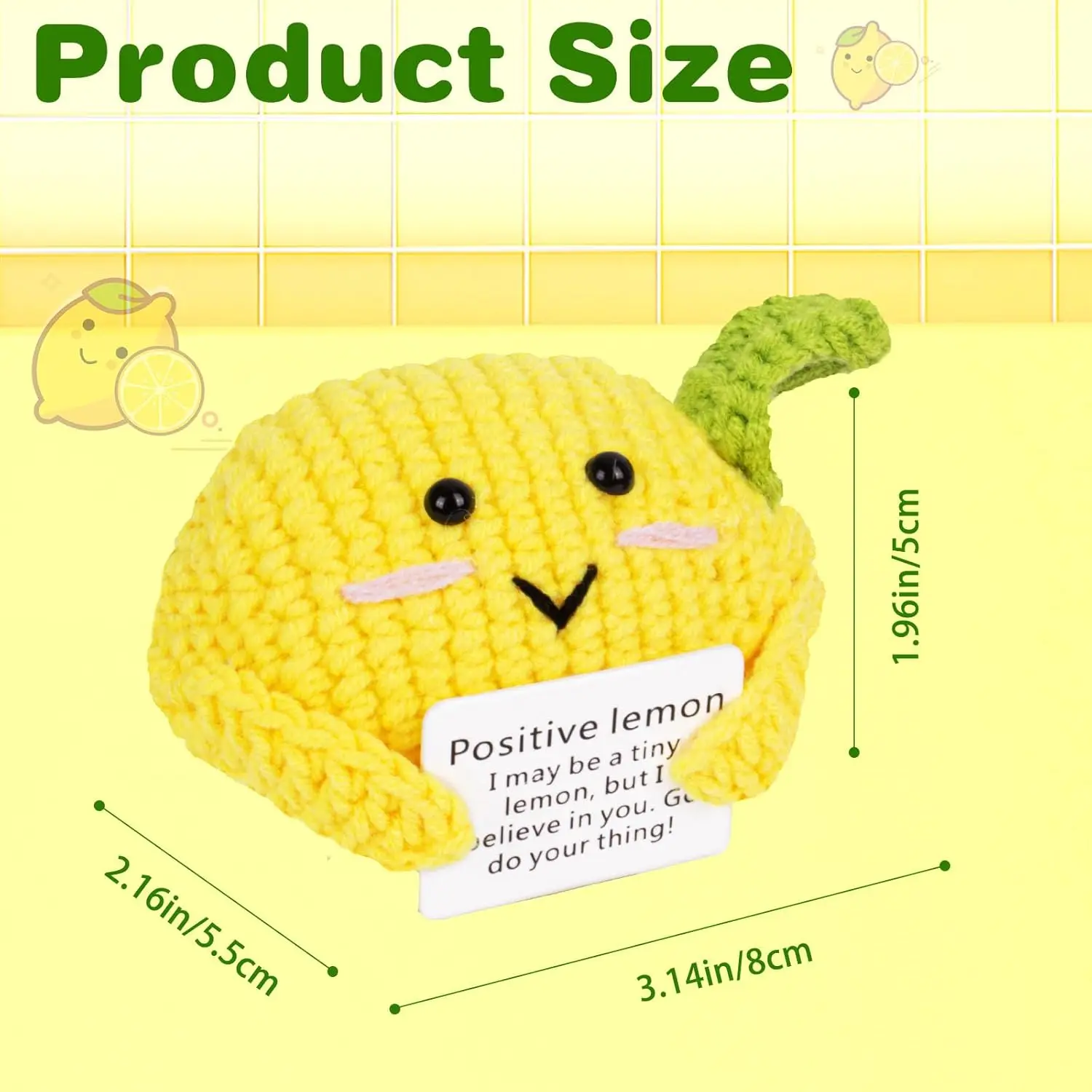 Positive Energy Pocket Hug Crochet Doll, Mini Handmade Knitted Plush Potato Turtle Vegetable Duck Funny Support Gift with Card Positive Energy Pocket Hug Crochet Doll, Mini Handmade Knitted Plush Potato Turtle Vegetable Duck Funny Support Gift with Card