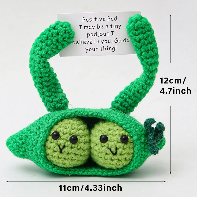 Positive Energy Pocket Hug Crochet Doll, Mini Handmade Knitted Plush Potato Turtle Vegetable Duck Funny Support Gift with Card Positive Energy Pocket Hug Crochet Doll, Mini Handmade Knitted Plush Potato Turtle Vegetable Duck Funny Support Gift with Card