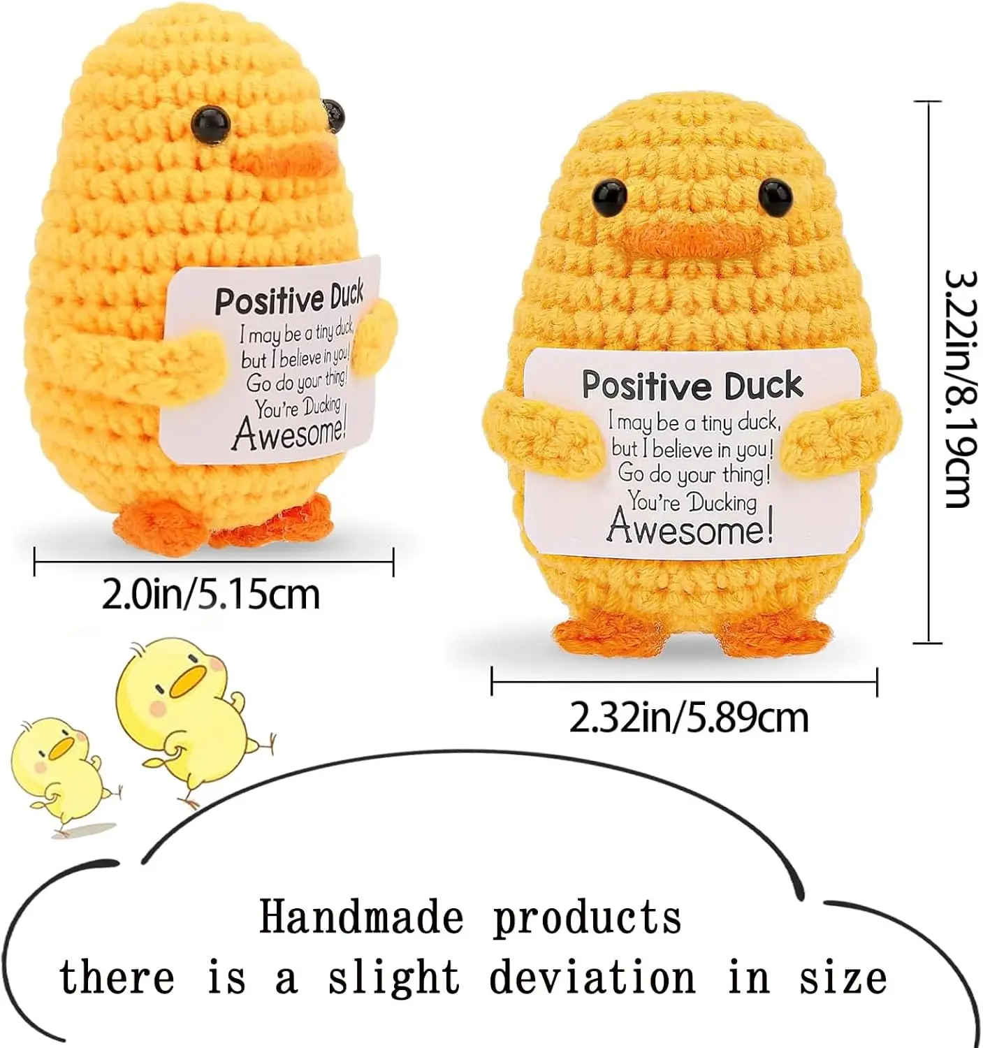 Positive Energy Pocket Hug Crochet Doll, Mini Handmade Knitted Plush Potato Turtle Vegetable Duck Funny Support Gift with Card Positive Energy Pocket Hug Crochet Doll, Mini Handmade Knitted Plush Potato Turtle Vegetable Duck Funny Support Gift with Card