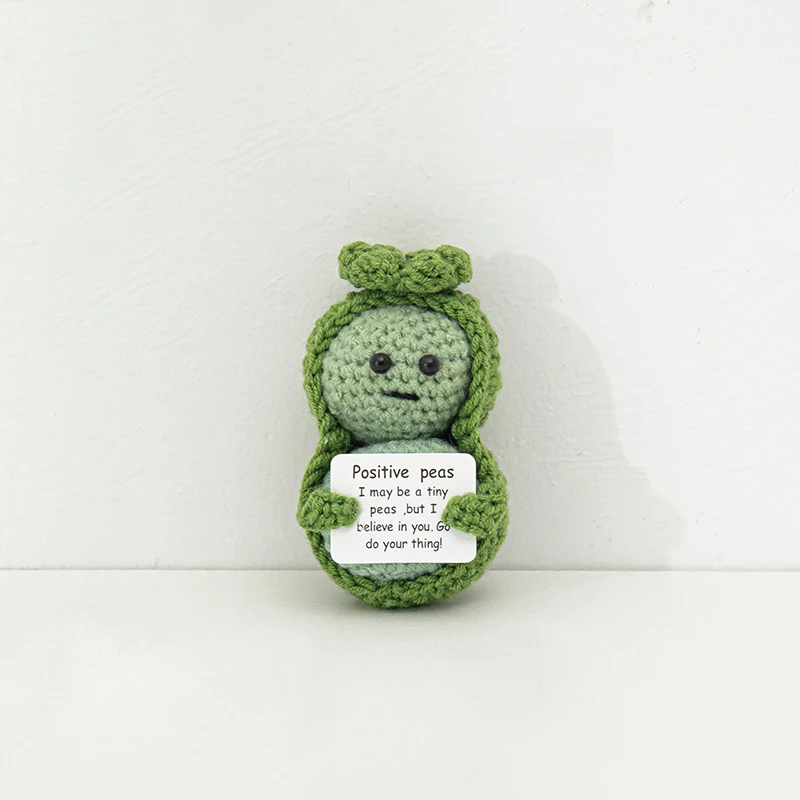 Crochet Positive Energy Animal Mini Pocket Hug Handmade Plush Knitted Potatoes Hand-woven Desktop Decor Christmas Decoration