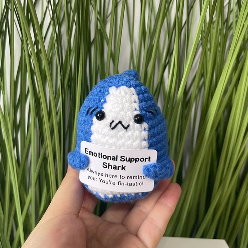 Crochet Positive Energy Animal Mini Pocket Hug Handmade Plush Knitted Potatoes Hand-woven Desktop Decor Christmas Decoration