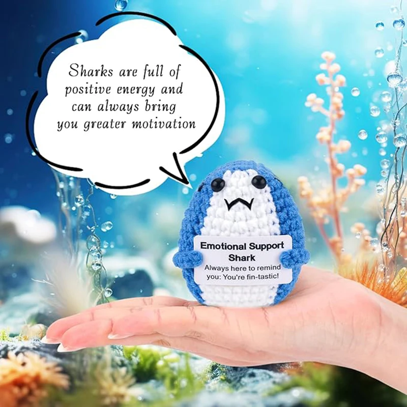 Crochet Positive Energy Animal Mini Pocket Hug Handmade Plush Knitted Potatoes Hand-woven Desktop Decor Christmas Decoration