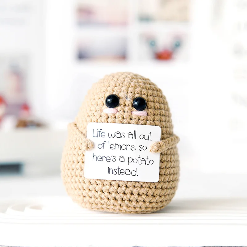 Personalized Big Butt Potato Cute Crochet Positive Potato Doll Home Room Decor Christmas Birthday Friends Party Decoration Gift