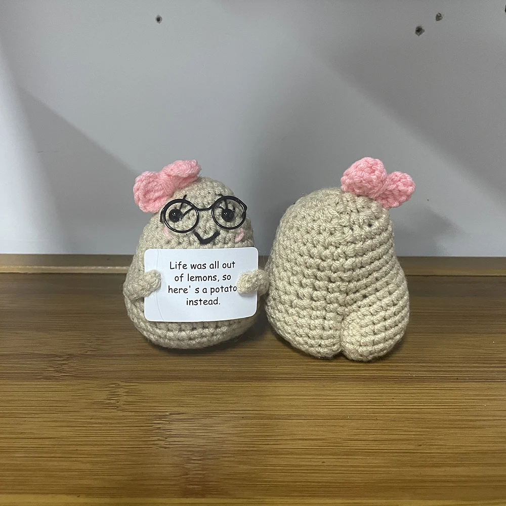 Personalized Big Butt Potato Cute Crochet Positive Potato Doll Home Room Decor Christmas Birthday Friends Party Decoration Gift