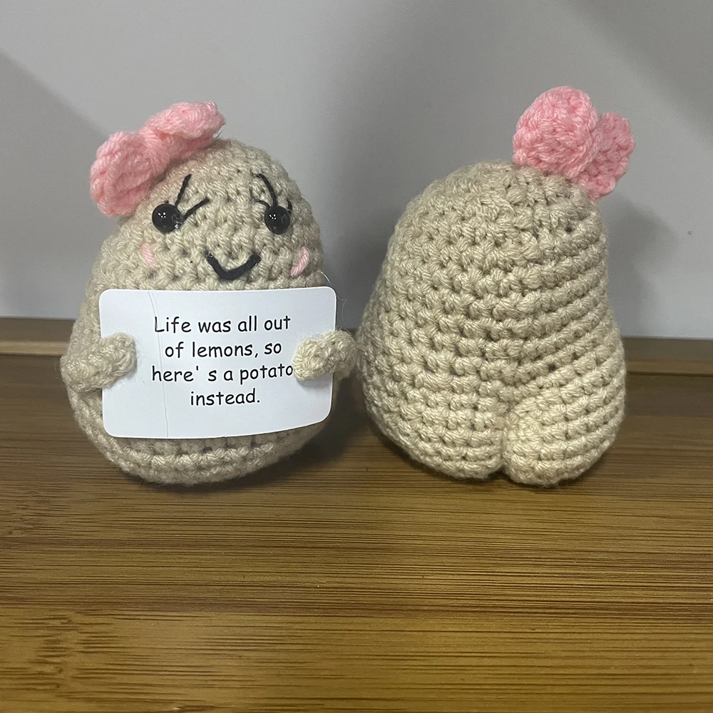 Personalized Big Butt Potato Cute Crochet Positive Potato Doll Home Room Decor Christmas Birthday Friends Party Decoration Gift