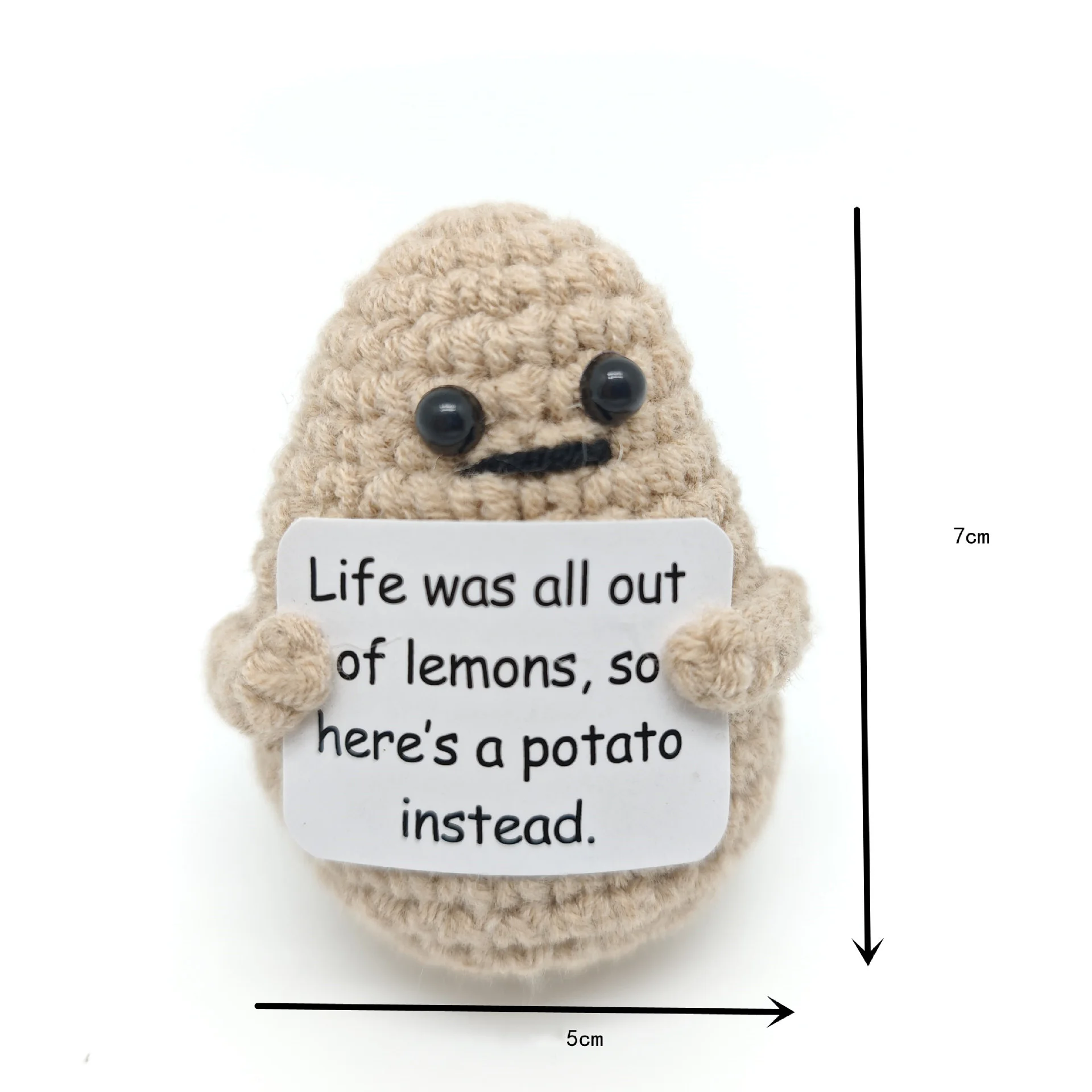 Funny Crochet Positive Energy Shark Doll With Card Emotional Support Crochet Cute Knitted Woolen Bee Room Decor Christmas Gifts