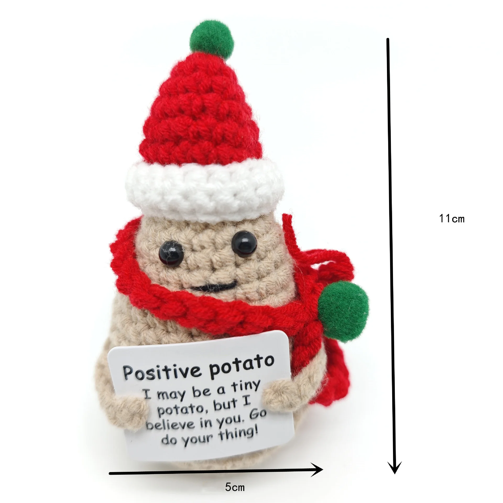 Funny Crochet Positive Energy Shark Doll With Card Emotional Support Crochet Cute Knitted Woolen Bee Room Decor Christmas Gifts
