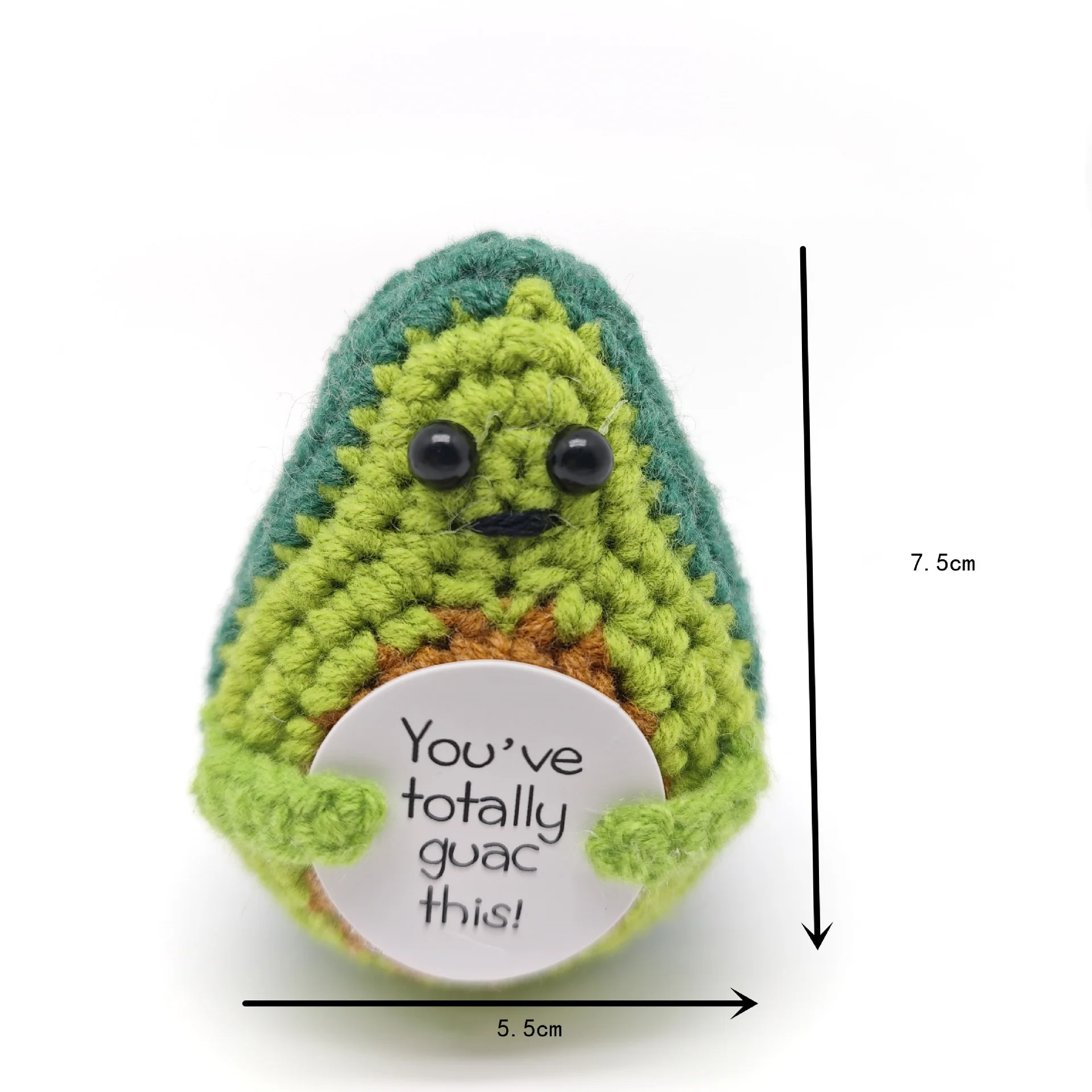 Funny Crochet Positive Energy Shark Doll With Card Emotional Support Crochet Cute Knitted Woolen Bee Room Decor Christmas Gifts