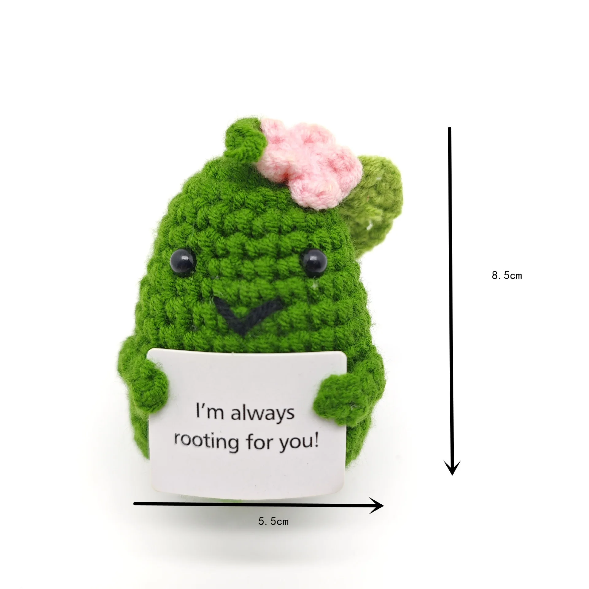 Funny Crochet Positive Energy Shark Doll With Card Emotional Support Crochet Cute Knitted Woolen Bee Room Decor Christmas Gifts