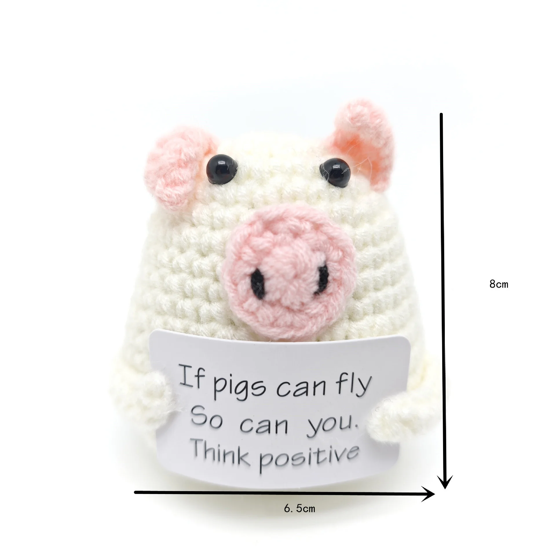 Funny Crochet Positive Energy Shark Doll With Card Emotional Support Crochet Cute Knitted Woolen Bee Room Decor Christmas Gifts