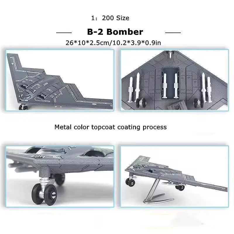 1:200 Scale plane US Air Force B2 B-2 A Ghost Bomber ABS Die-Cast Aircraft Model Collection Gift Display Home Decoration 1:200 Scale plane US Air Force B2 B-2 A Ghost Bomber ABS Die-Cast Aircraft Model Collection Gift Display Home Decoration