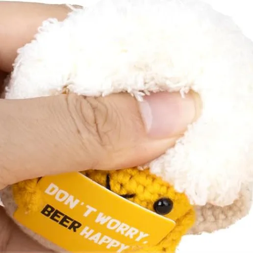 Funny Positive Beer, Emotional Cute Crochet Potato Funny Gag Gifts for Best Friend Birthday Housewarming Party Decorations Funny Positive Beer, Emotional Cute Crochet Potato Funny Gag Gifts for Best Friend Birthday Housewarming Party Decorations