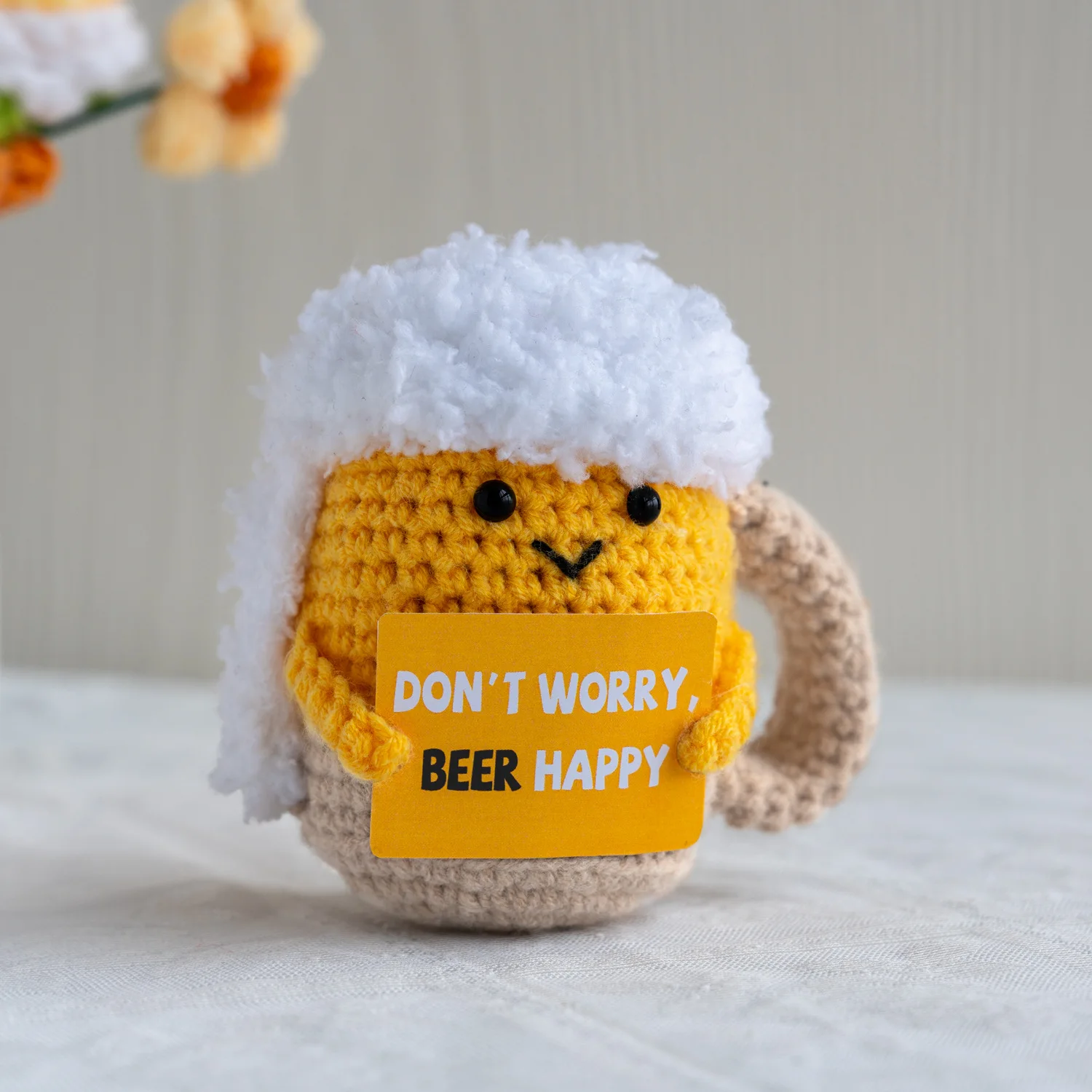 Funny Positive Beer, Emotional Cute Crochet Potato Funny Gag Gifts for Best Friend Birthday Housewarming Party Decorations Funny Positive Beer, Emotional Cute Crochet Potato Funny Gag Gifts for Best Friend Birthday Housewarming Party Decorations