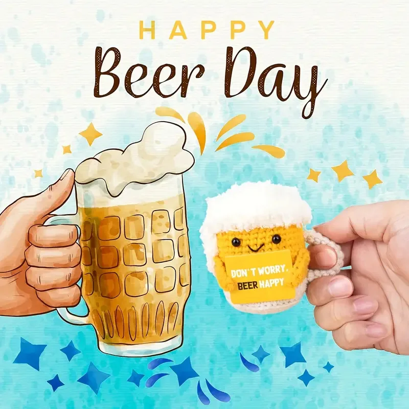 Funny Positive Beer, Emotional Cute Crochet Potato Funny Gag Gifts for Best Friend Birthday Housewarming Party Decorations Funny Positive Beer, Emotional Cute Crochet Potato Funny Gag Gifts for Best Friend Birthday Housewarming Party Decorations