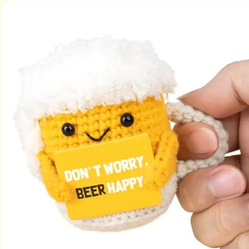 Funny Positive Beer, Emotional Cute Crochet Potato Funny Gag Gifts for Best Friend Birthday Housewarming Party Decorations Funny Positive Beer, Emotional Cute Crochet Potato Funny Gag Gifts for Best Friend Birthday Housewarming Party Decorations