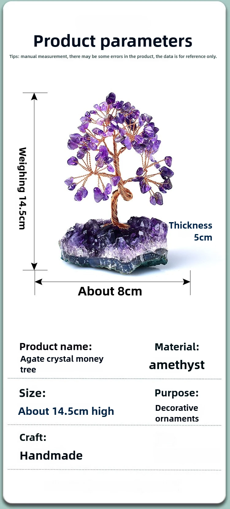 Natural Amethyst Crystal Money Tree on Geode Base | Feng Shui Wealth, Luck & Positive Energy Home/Office Decor Natural Amethyst Crystal Money Tree on Geode Base | Feng Shui Wealth, Luck & Positive Energy Home/Office Decor