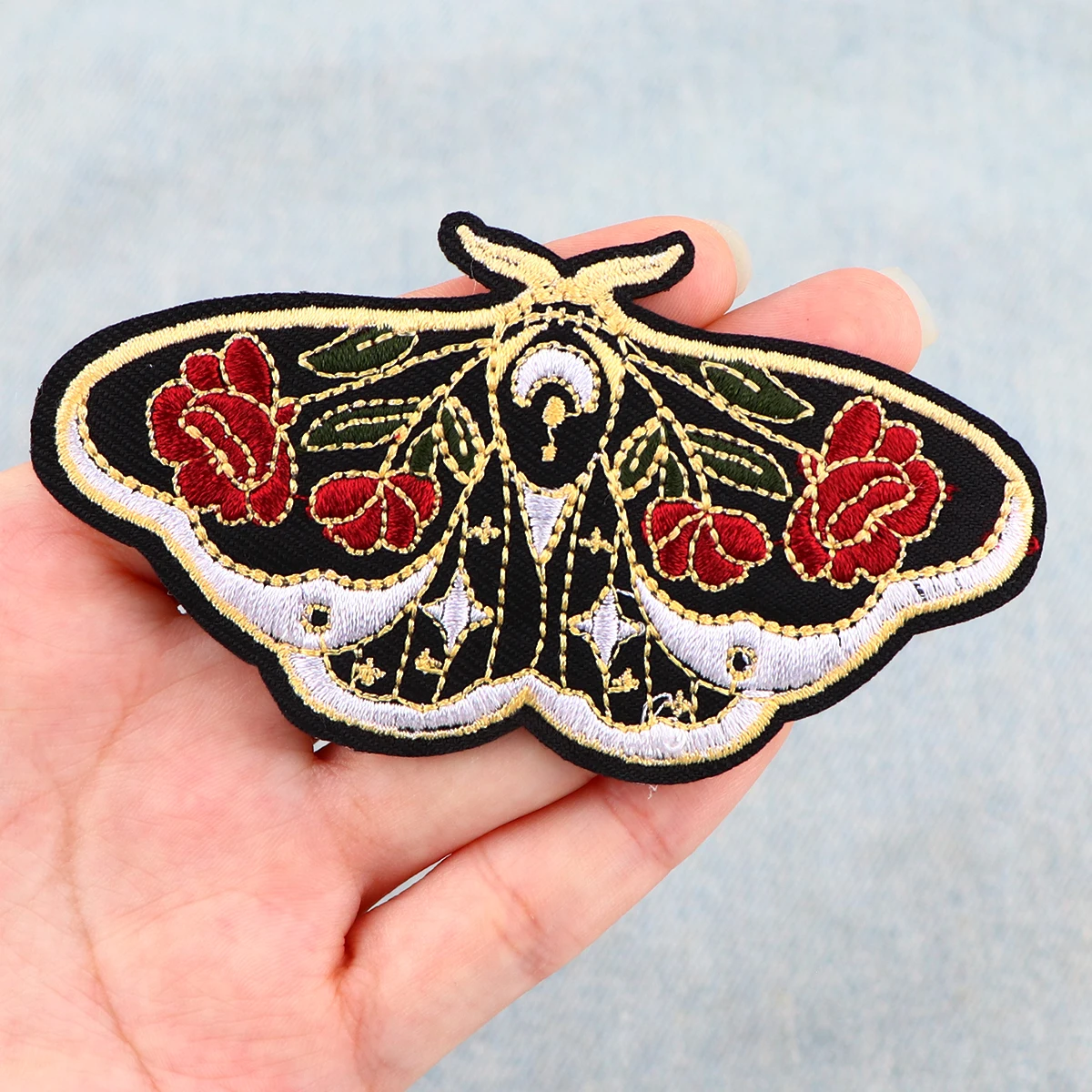 Butterfly Patches Embroidery Badges Iron On Patches On Clothes DIY Dress Jeans Hat Clothing Accesories Moth Applique Stickers