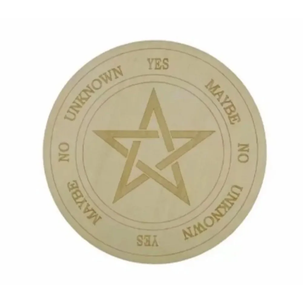 12 Zodiac Divination Board - Wooden Pendulum for Meditation & Dowsing, Moon Sun Star Altar Decor for Wiccan Yoga Room