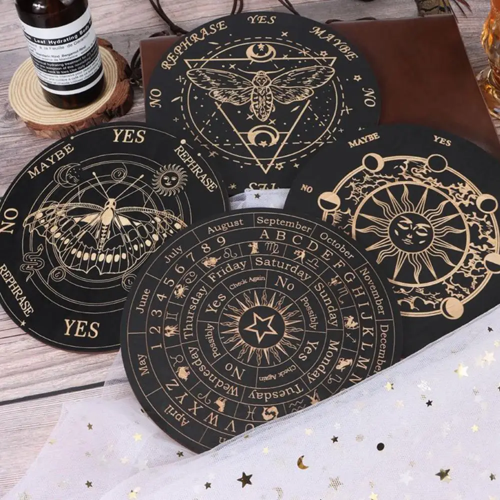Spirit Board Pendulum Wooden Decorative Message Planchette Boards With Letters Spirit Decorations Ouija Board Game For Themed