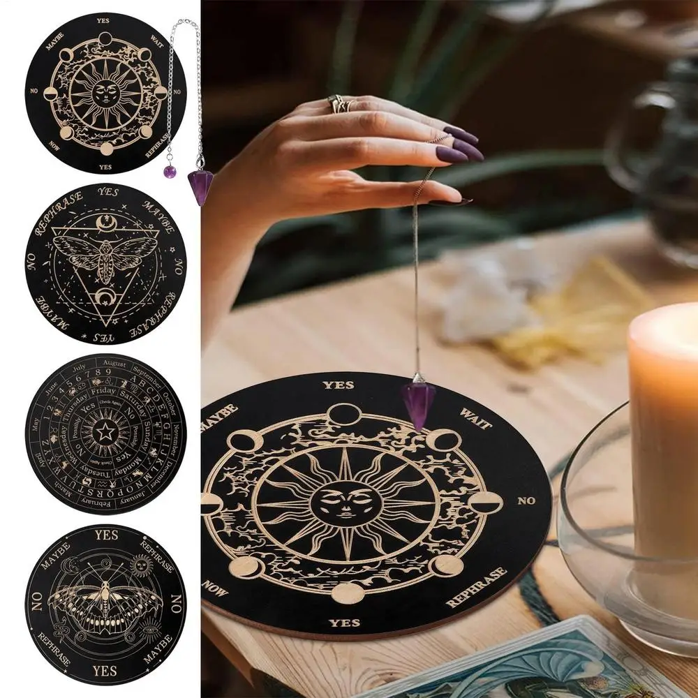 Spirit Board Pendulum Wooden Decorative Message Planchette Boards With Letters Spirit Decorations Ouija Board Game For Themed
